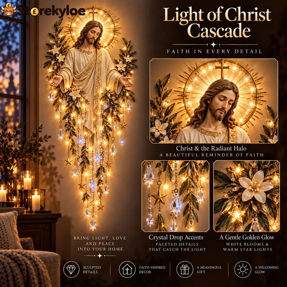 ✨Last Day 49% Off✝️Jesus Angel & Nativity Lighted Wall Light Décor