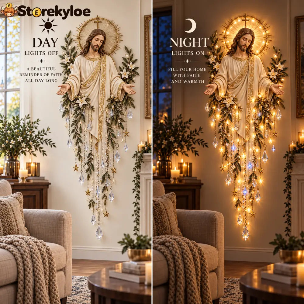 ✨Last Day 49% Off✝️Jesus Angel & Nativity Lighted Wall Light Décor