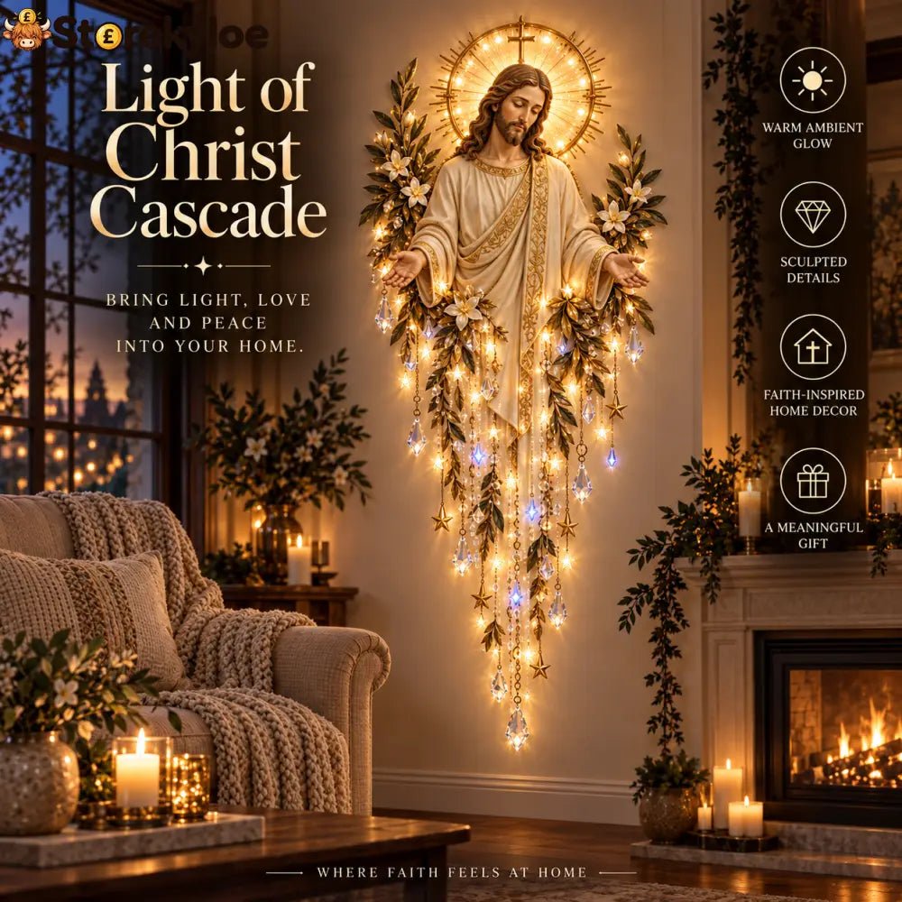 ✨Last Day 49% Off✝️Jesus Angel & Nativity Lighted Wall Light Décor