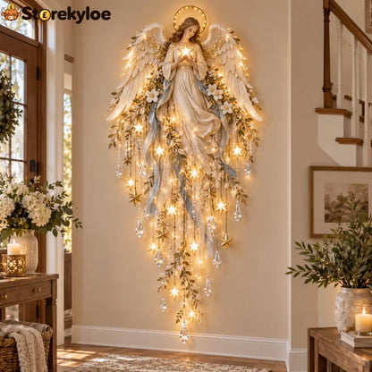 ✨Last Day 49% Off✝️Jesus Angel & Nativity Lighted Wall Light Décor - 🕊️ Guardian Angel of Peace