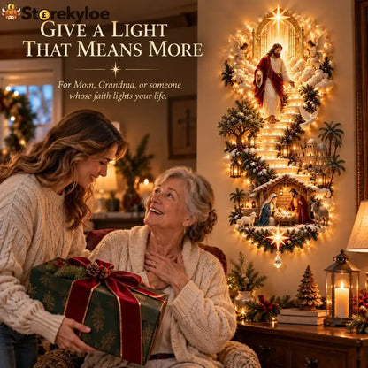 ✨ Last Day – 49% Off!✨ Jesus Light Of Heaven Christmas Wall Hanging✝️