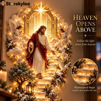 ✨ Last Day – 49% Off!✨ Jesus Light Of Heaven Christmas Wall Hanging✝️