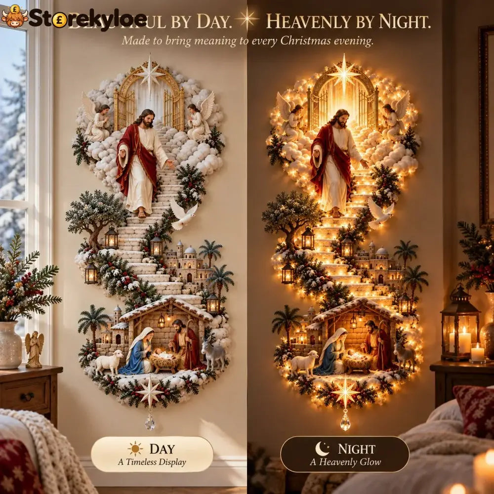 ✨ Last Day – 49% Off!✨ Jesus Light Of Heaven Christmas Wall Hanging✝️