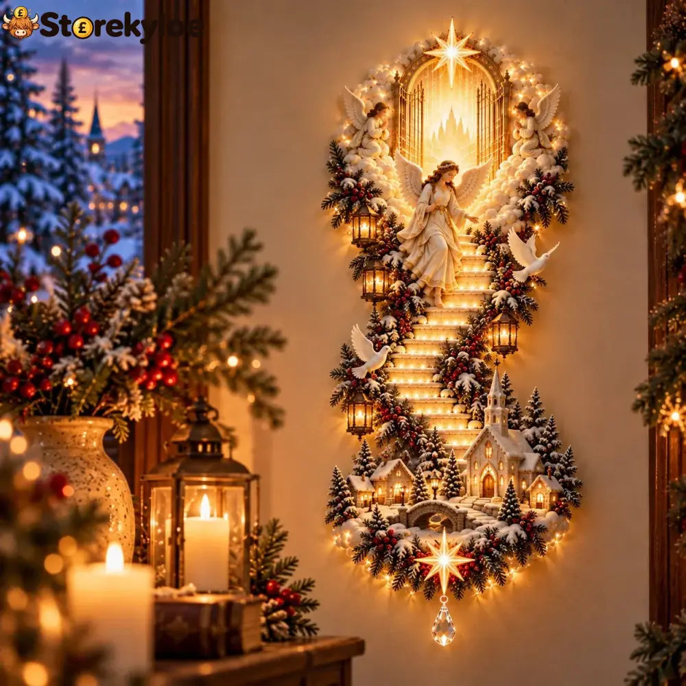 ✨ Last Day – 49% Off!✨ Jesus Light Of Heaven Christmas Wall Hanging✝️ - 👼 Angel