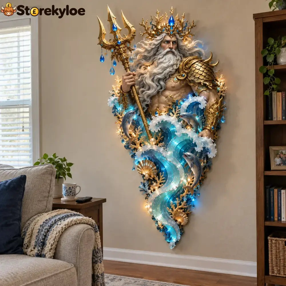 ✨Last Day 49% Off🔱👑Poseidon’s Ocean Kingdom🌊Illuminated Ocean Wall Sculpture Collection