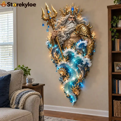 ✨Last Day 49% Off🔱👑Poseidon’s Ocean Kingdom🌊Illuminated Ocean Wall Sculpture Collection