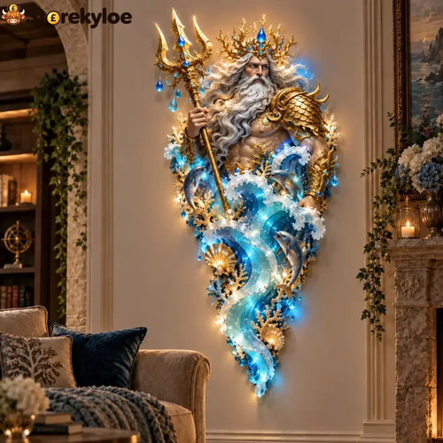 ✨Last Day 49% Off🔱👑Poseidon’s Ocean Kingdom🌊Illuminated Ocean Wall Sculpture Collection - 🔱 Poseidon