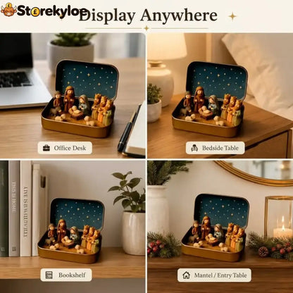 🔥Last Day 49% OFF - ✝️Religious Pocket-Size Mini Nativity Scene Set with Storage Box