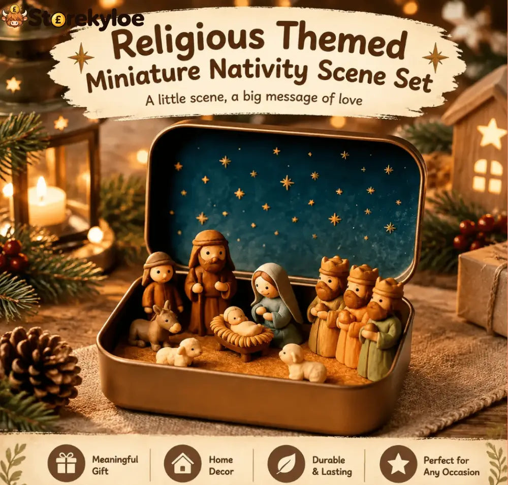 🔥Last Day 49% OFF - ✝️Religious Pocket-Size Mini Nativity Scene Set with Storage Box - Holy Night Nativity Scene
