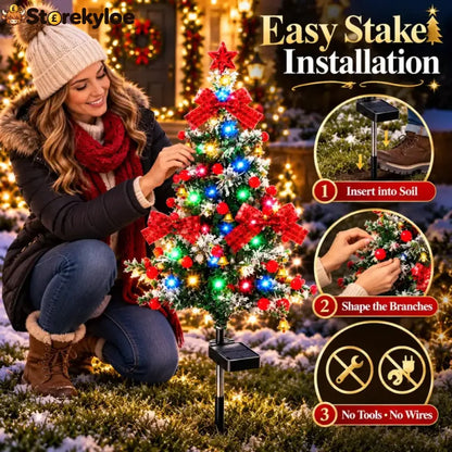 🔥 Last Day 49% Off Solar Cedar Christmas Tree Lights| Festive Outdoor Holiday Decor - 1 piece