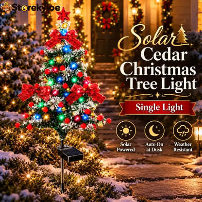 🔥 Last Day 49% Off Solar Cedar Christmas Tree Lights| Festive Outdoor Holiday Decor - 1 piece
