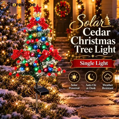 🔥 Last Day 49% Off Solar Cedar Christmas Tree Lights| Festive Outdoor Holiday Decor - 1 piece