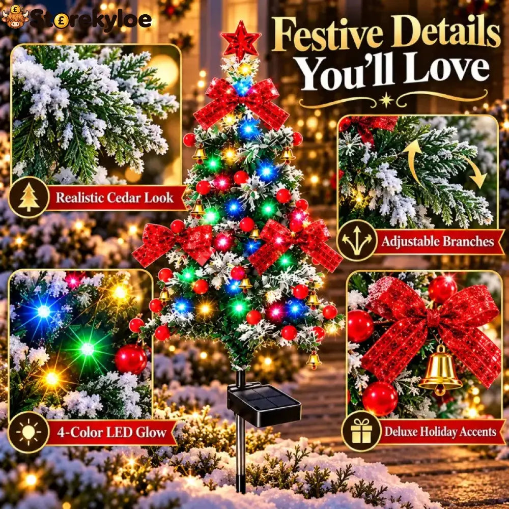🔥 Last Day 49% Off Solar Cedar Christmas Tree Lights| Festive Outdoor Holiday Decor - 1 piece