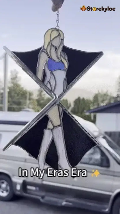 🔥LAST DAY 49% OFF - 💜🎶 Taylor Inspired Handmade Stained Glass Spinner | Eras-Inspired Window Hanging