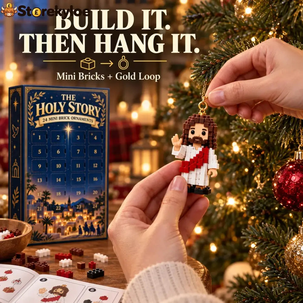 🔥Last Day 49% OFF ✨ The Holy Story 24-Day Mini Brick Ornament Advent Calendar