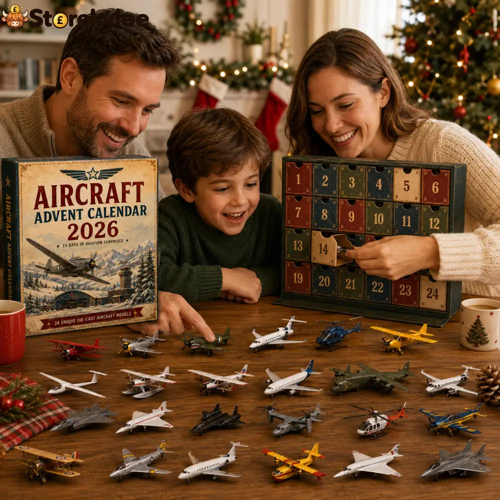 🎄Last day! 49% off – ✈️ Vintage Skies Aircraft Advent Calendar 2026 | 24-Day Flight Journey with 24 Unique Miniature