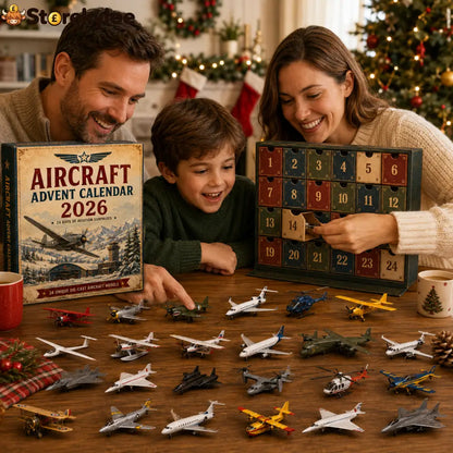 🎄Last day! 49% off – ✈️ Vintage Skies Aircraft Advent Calendar 2026 | 24-Day Flight Journey with 24 Unique Miniature
