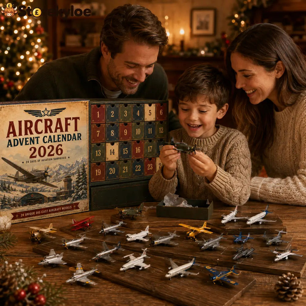 🎄Last day! 49% off – ✈️ Vintage Skies Aircraft Advent Calendar 2026 | 24-Day Flight Journey with 24 Unique Miniature
