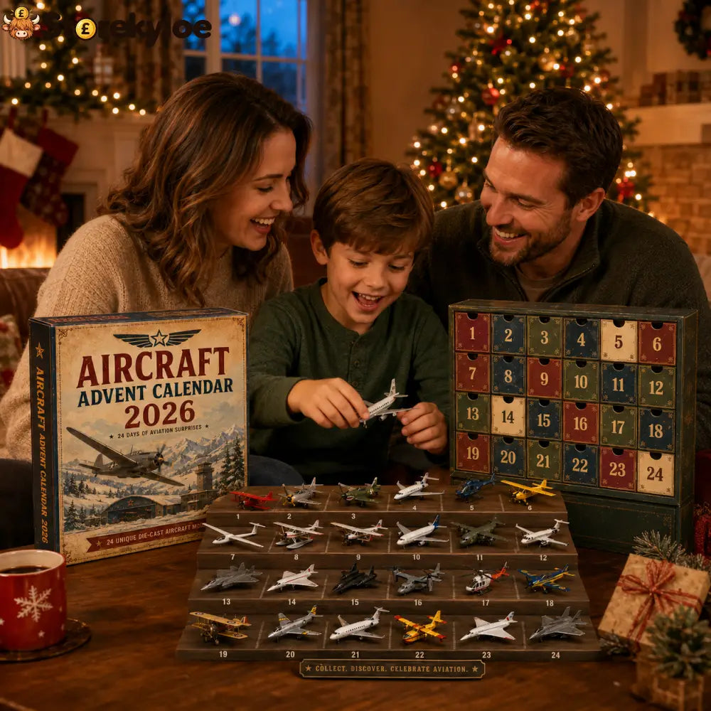 🎄Last day! 49% off – ✈️ Vintage Skies Aircraft Advent Calendar 2026 | 24-Day Flight Journey with 24 Unique Miniature