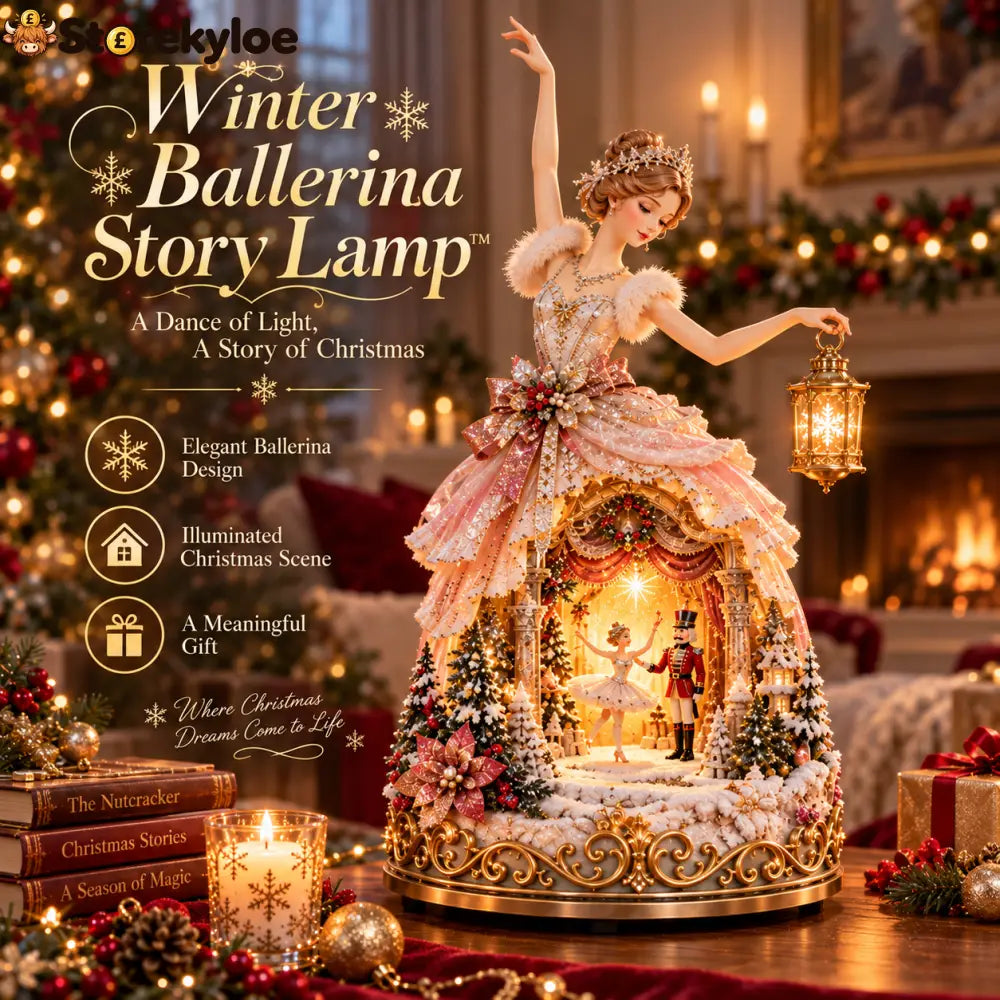 🔥LAST DAY 49% OFF 🩰 Winter Ballerina Story Lamp™ – Lighted Nutcracker Christmas Tabletop Decor