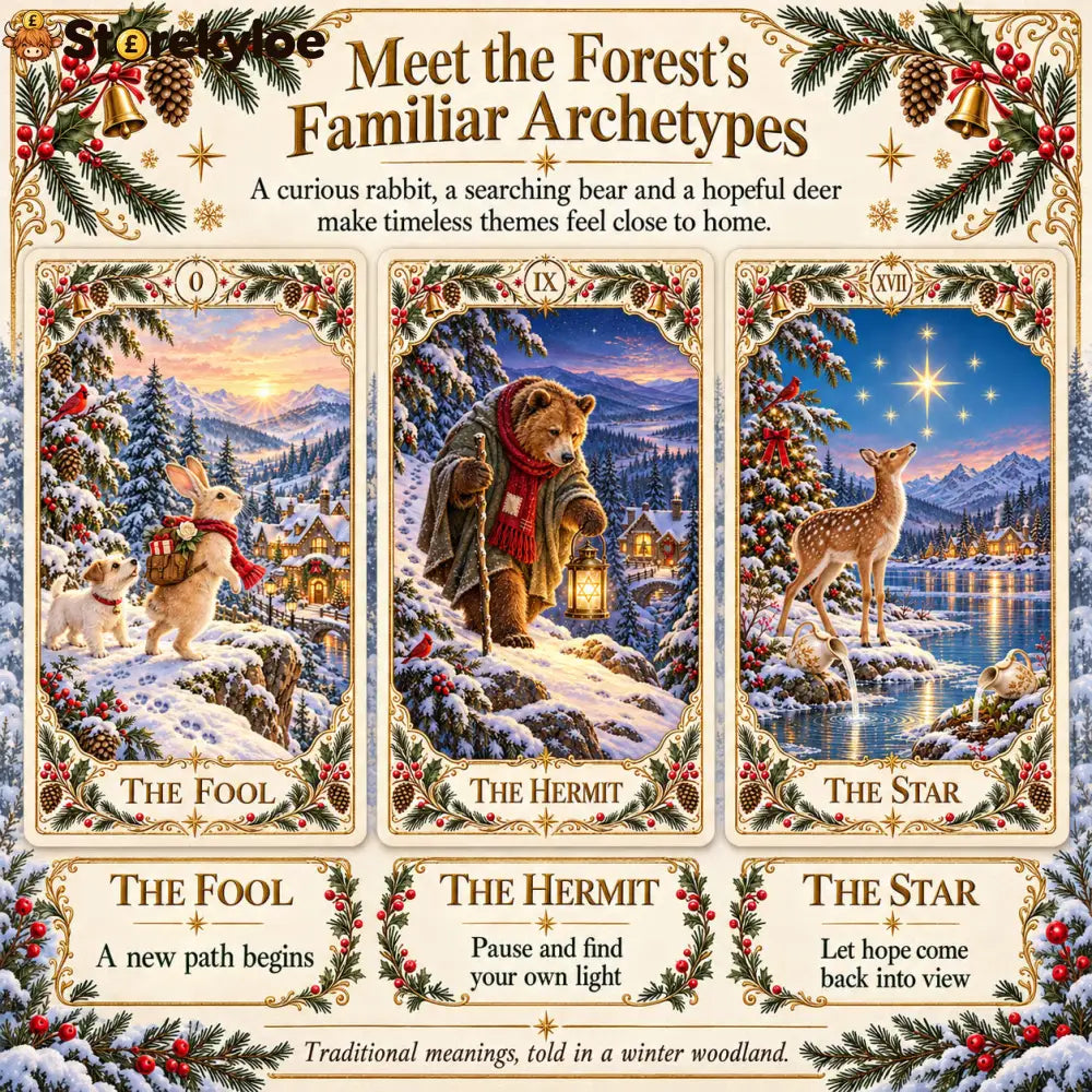 ⏳ Last Day 49% OFF – 🎄 Winter Woodland Tarot | Christmas Limited Edition with Cozy Forest Animals & Vintage Holiday