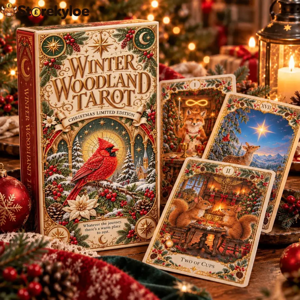 ⏳ Last Day 49% OFF – 🎄 Winter Woodland Tarot | Christmas Limited Edition with Cozy Forest Animals & Vintage Holiday