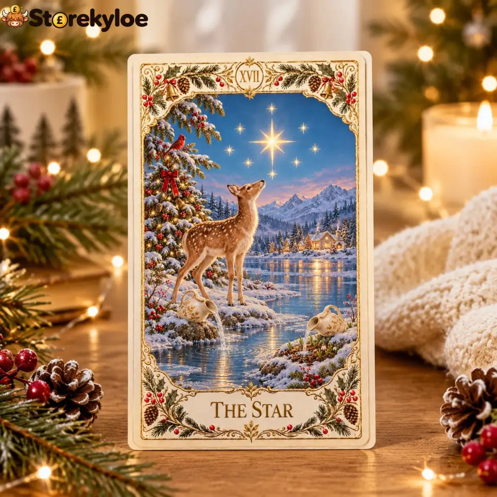 ⏳ Last Day 49% OFF – 🎄 Winter Woodland Tarot | Christmas Limited Edition with Cozy Forest Animals & Vintage Holiday