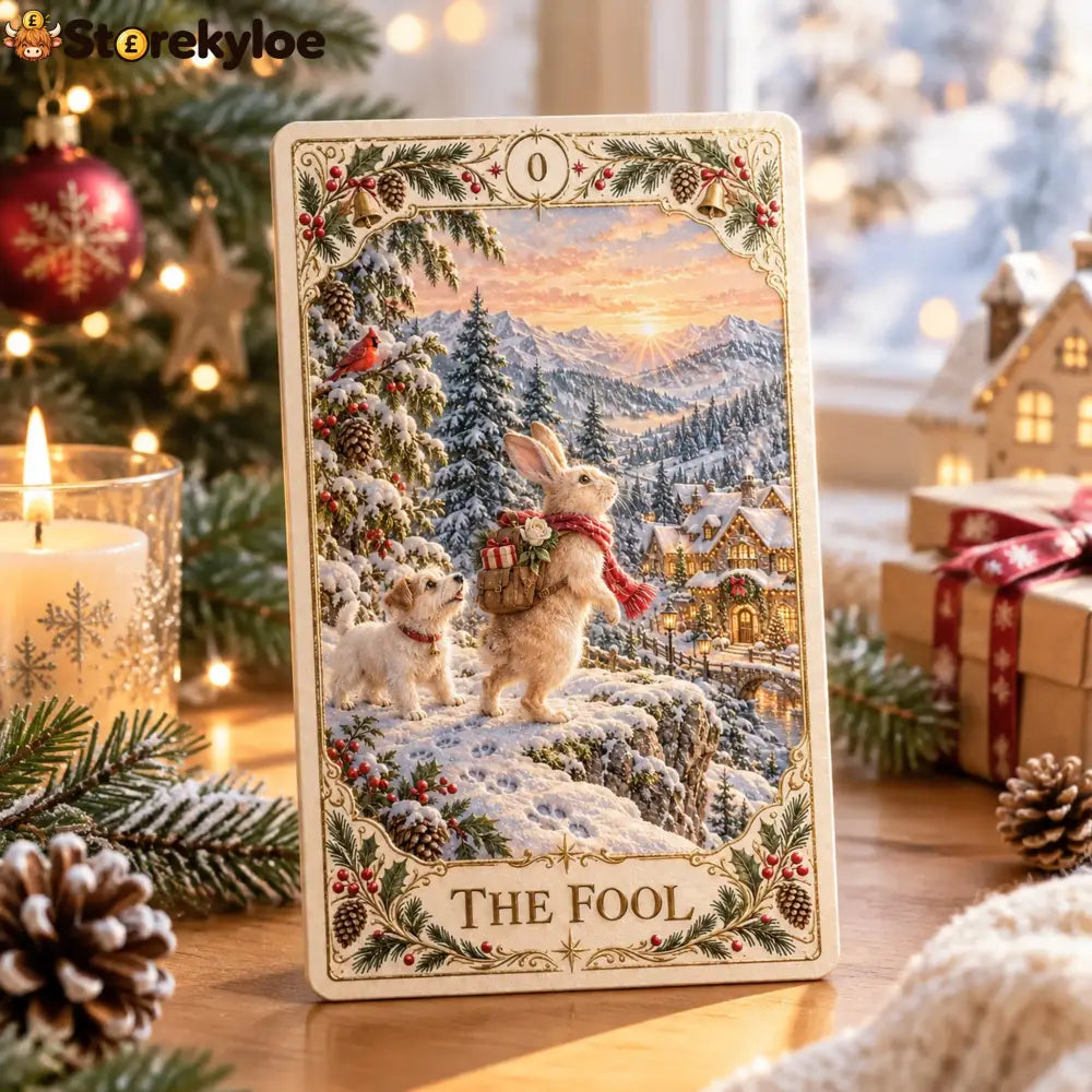 ⏳ Last Day 49% OFF – 🎄 Winter Woodland Tarot | Christmas Limited Edition with Cozy Forest Animals & Vintage Holiday