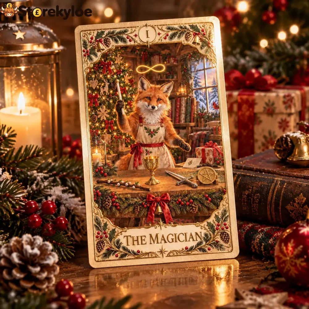 ⏳ Last Day 49% OFF – 🎄 Winter Woodland Tarot | Christmas Limited Edition with Cozy Forest Animals & Vintage Holiday