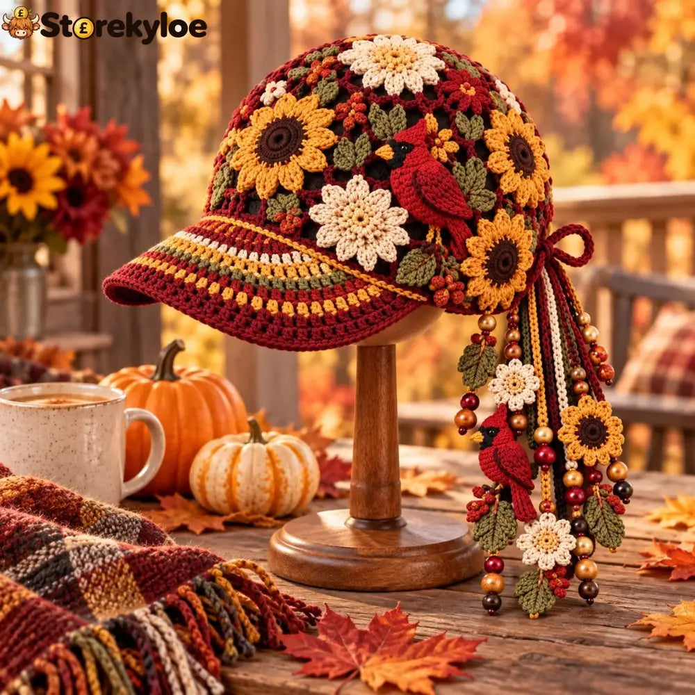 🔥Last Day 49% OFF 🍂 Women’s Handcrafted Crochet Autumn Bloom Cap | 6 Designs