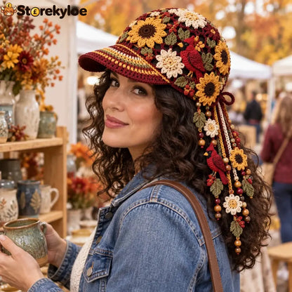 🔥Last Day 49% OFF 🍂 Women’s Handcrafted Crochet Autumn Bloom Cap | 6 Designs