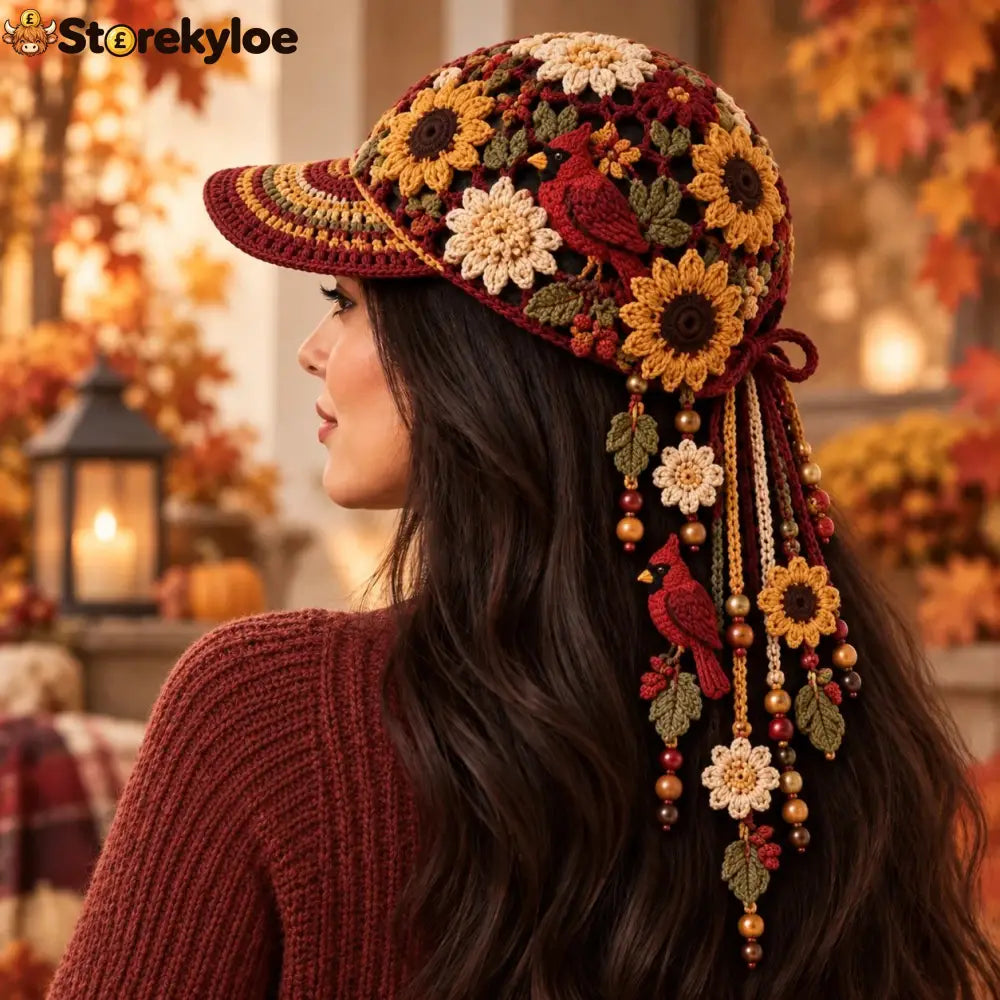 🔥Last Day 49% OFF 🍂 Women’s Handcrafted Crochet Autumn Bloom Cap | 6 Designs