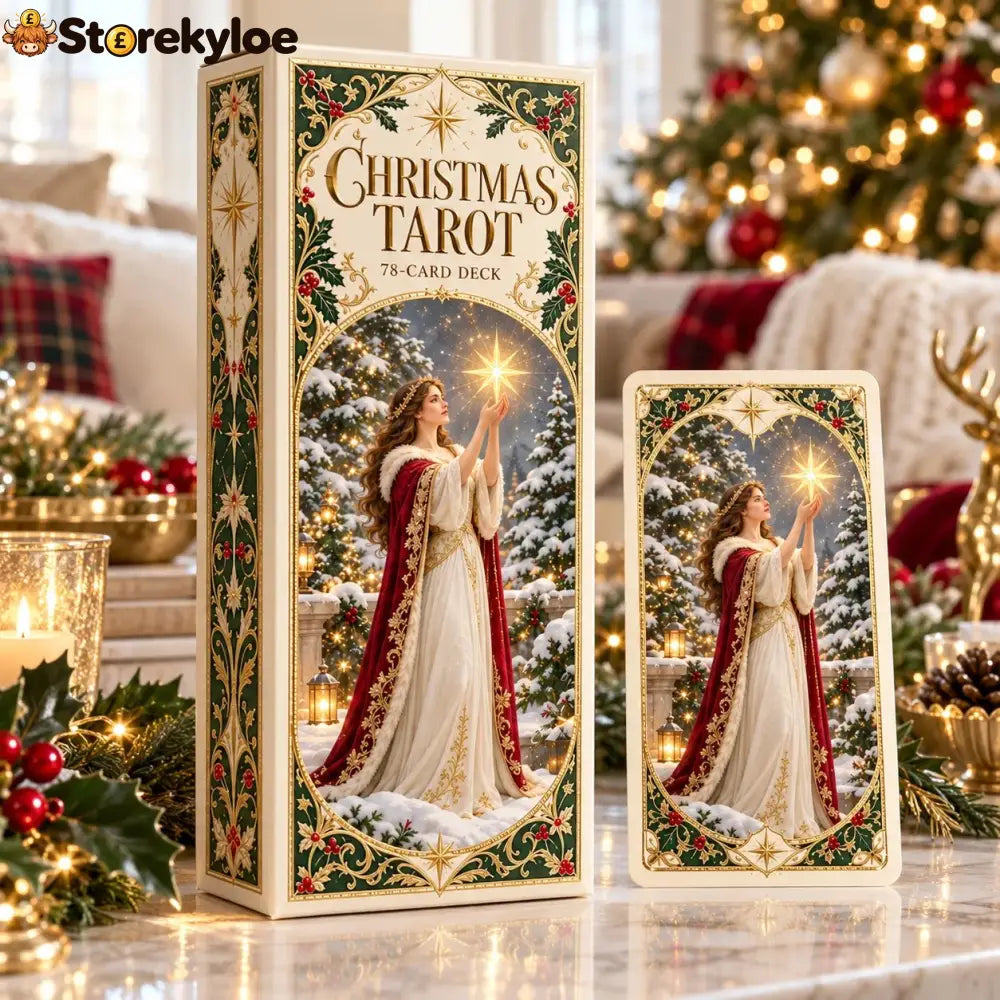 Last Day 49% OFF🎉-🔮 Yuletide Tarot Deck | 78 Festive Cards & A Guided 12-Day Holiday Ritual