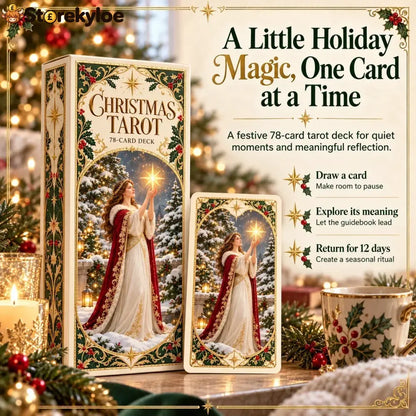 Last Day 49% OFF🎉-🔮 Yuletide Tarot Deck | 78 Festive Cards & A Guided 12-Day Holiday Ritual