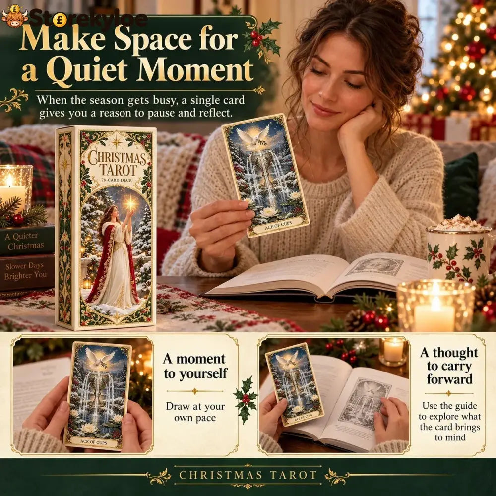 Last Day 49% OFF🎉-🔮 Yuletide Tarot Deck | 78 Festive Cards & A Guided 12-Day Holiday Ritual