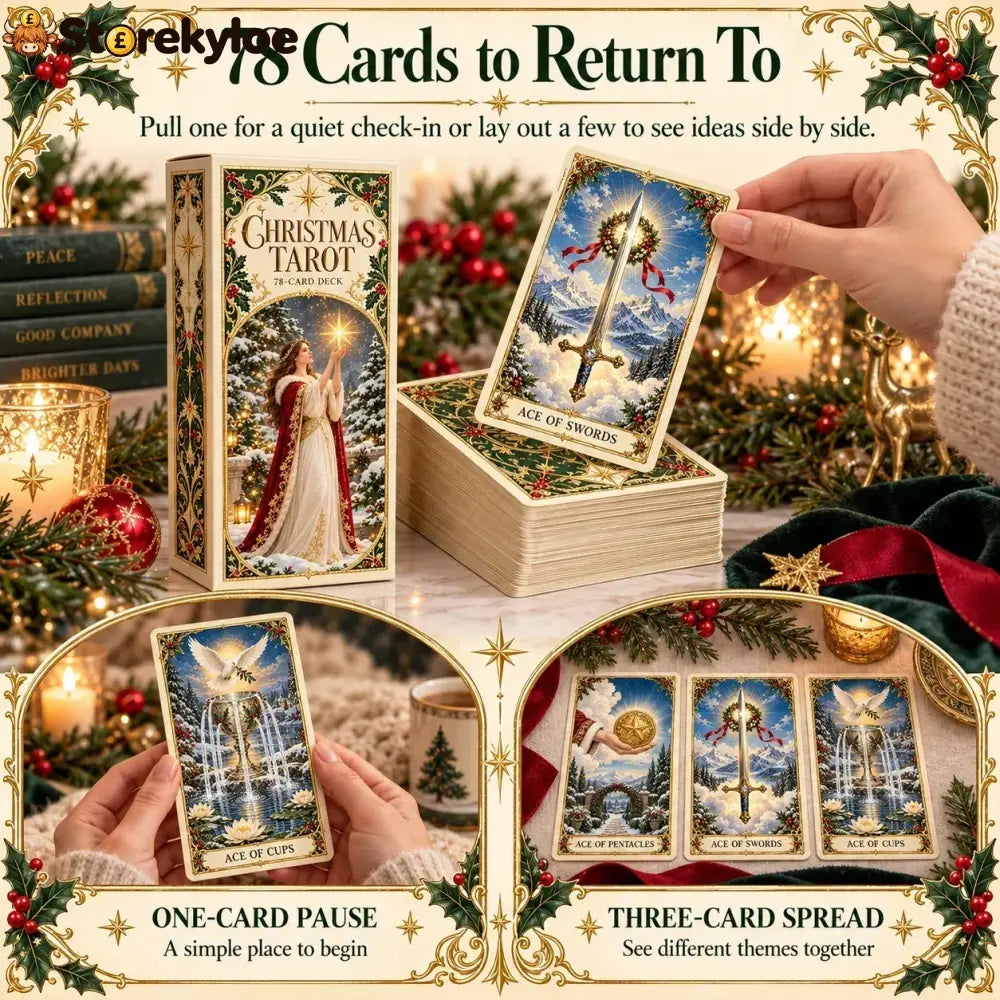 Last Day 49% OFF🎉-🔮 Yuletide Tarot Deck | 78 Festive Cards & A Guided 12-Day Holiday Ritual - Buy 1