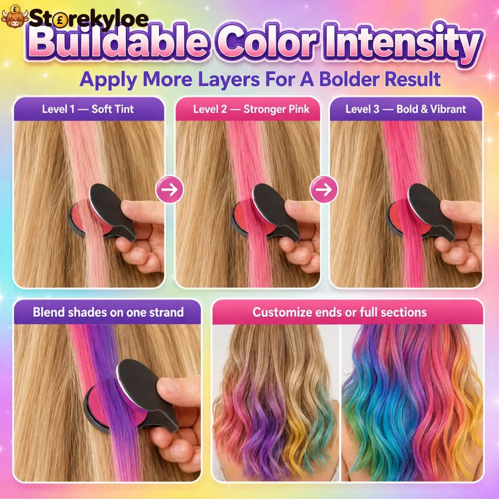🔥Last Day 50% OFF - 🌈12-Color Temporary Hair Chalk Applicator Set - Bestseller