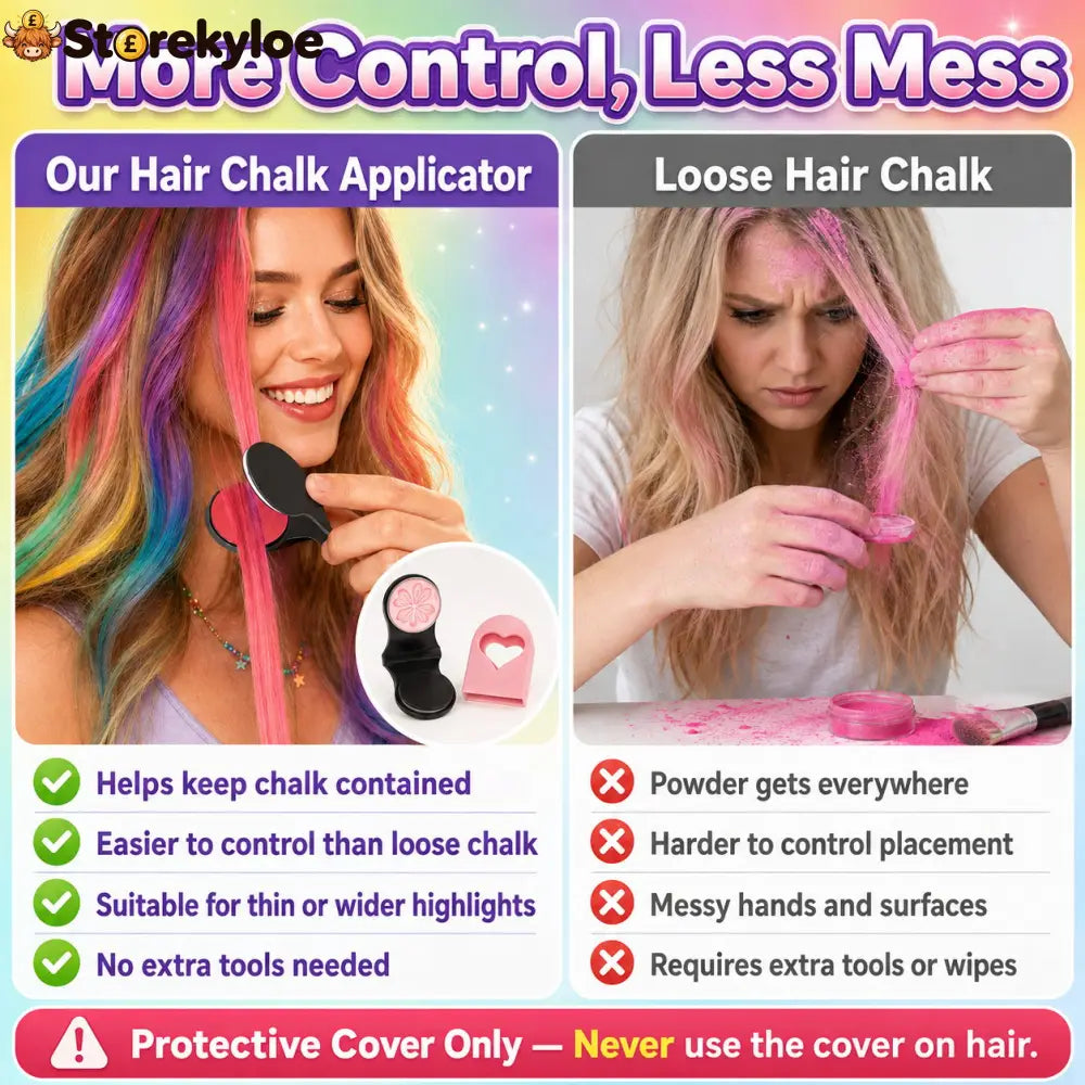 🔥Last Day 50% OFF - 🌈12-Color Temporary Hair Chalk Applicator Set - Bestseller