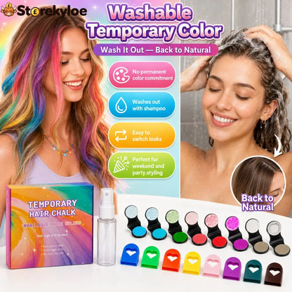 🔥Last Day 50% OFF - 🌈12-Color Temporary Hair Chalk Applicator Set - Bestseller