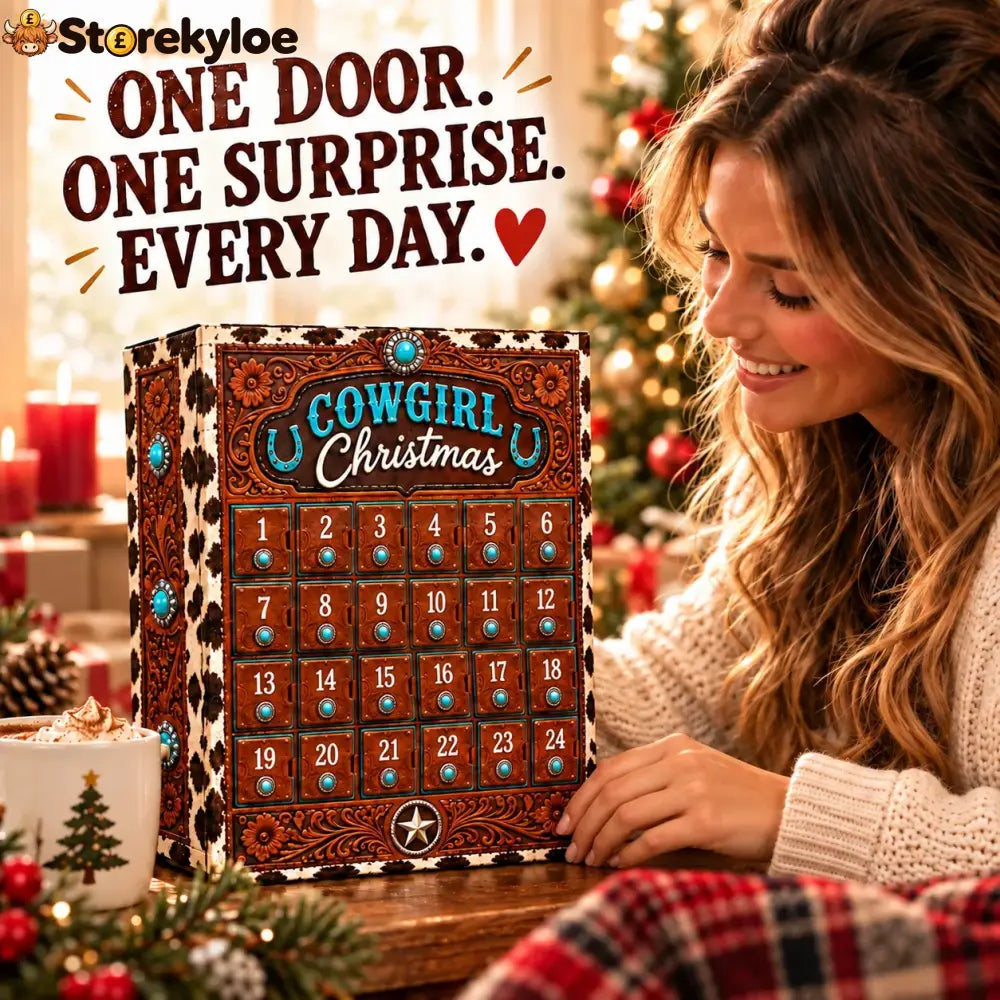 ⏳ Last Day 50% OFF-🤠24-Day Cowgirl Christmas Countdown Calendar