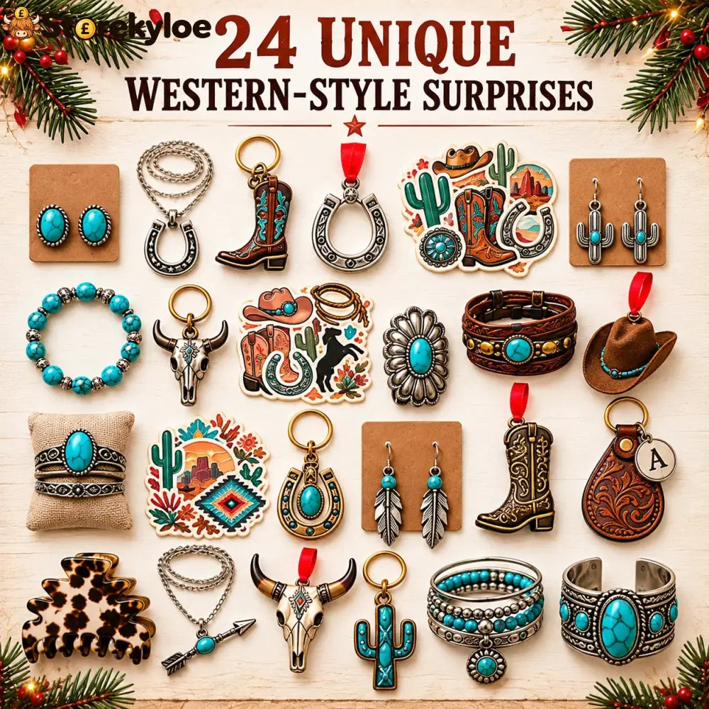 ⏳ Last Day 50% OFF-🤠24-Day Cowgirl Christmas Countdown Calendar