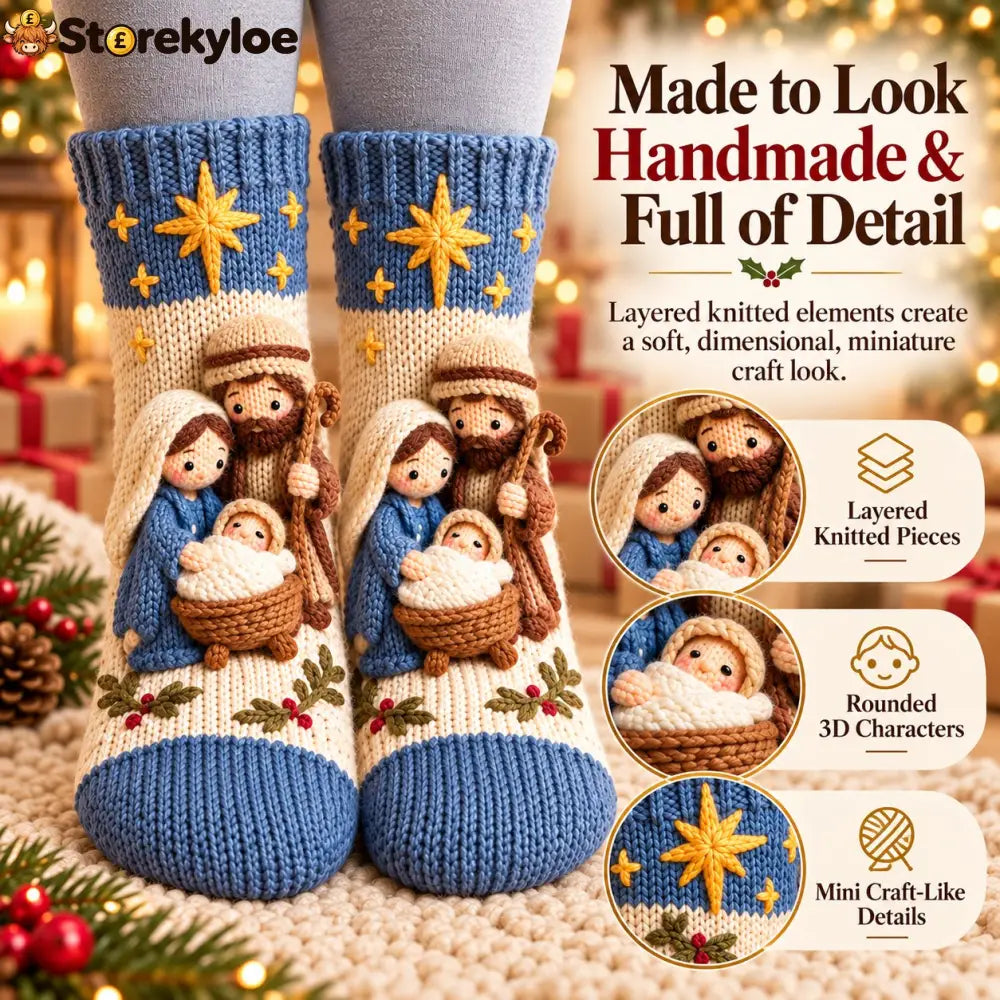 🎄Last Day 50% OFF-3D Nativity Christmas Socks