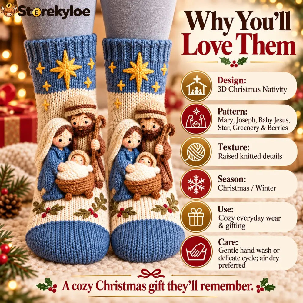🎄Last Day 50% OFF-3D Nativity Christmas Socks