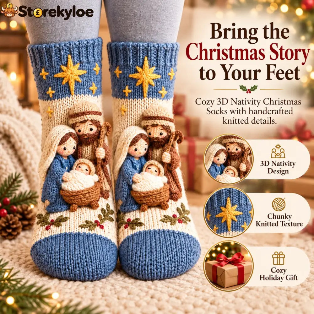 🎄Last Day 50% OFF-3D Nativity Christmas Socks