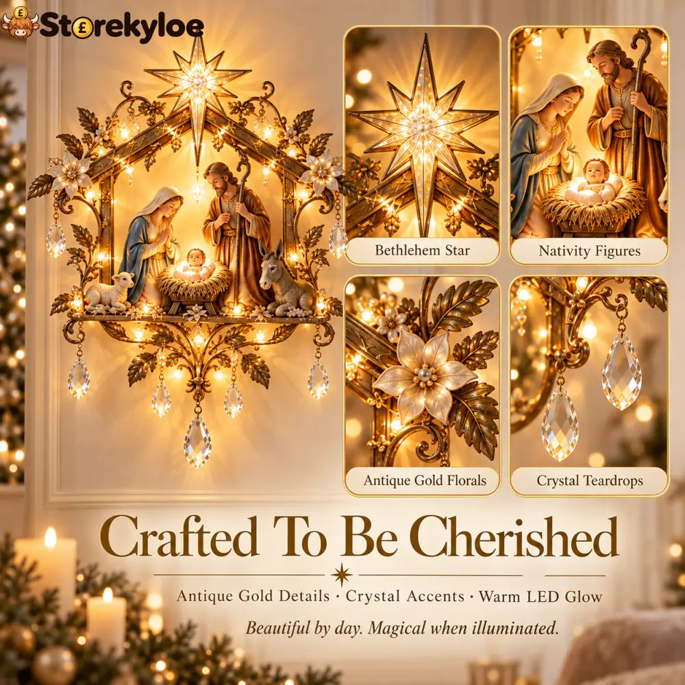 ⭐✨ Last Day 50% OFF 🔥 Bethlehem Nativity Glow Lighted Wall Decor