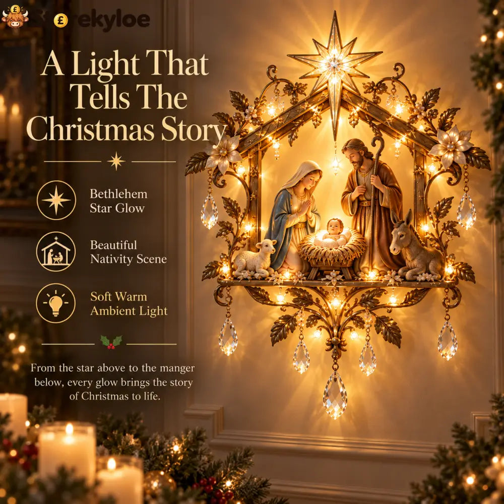 ⭐✨ Last Day 50% OFF 🔥 Bethlehem Nativity Glow Lighted Wall Decor