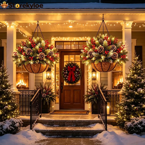 🎄 Last day: 50% OFF🏆Christmas basket with built-in lights |🎄 With built-in lights weatherproof and maintenance-free