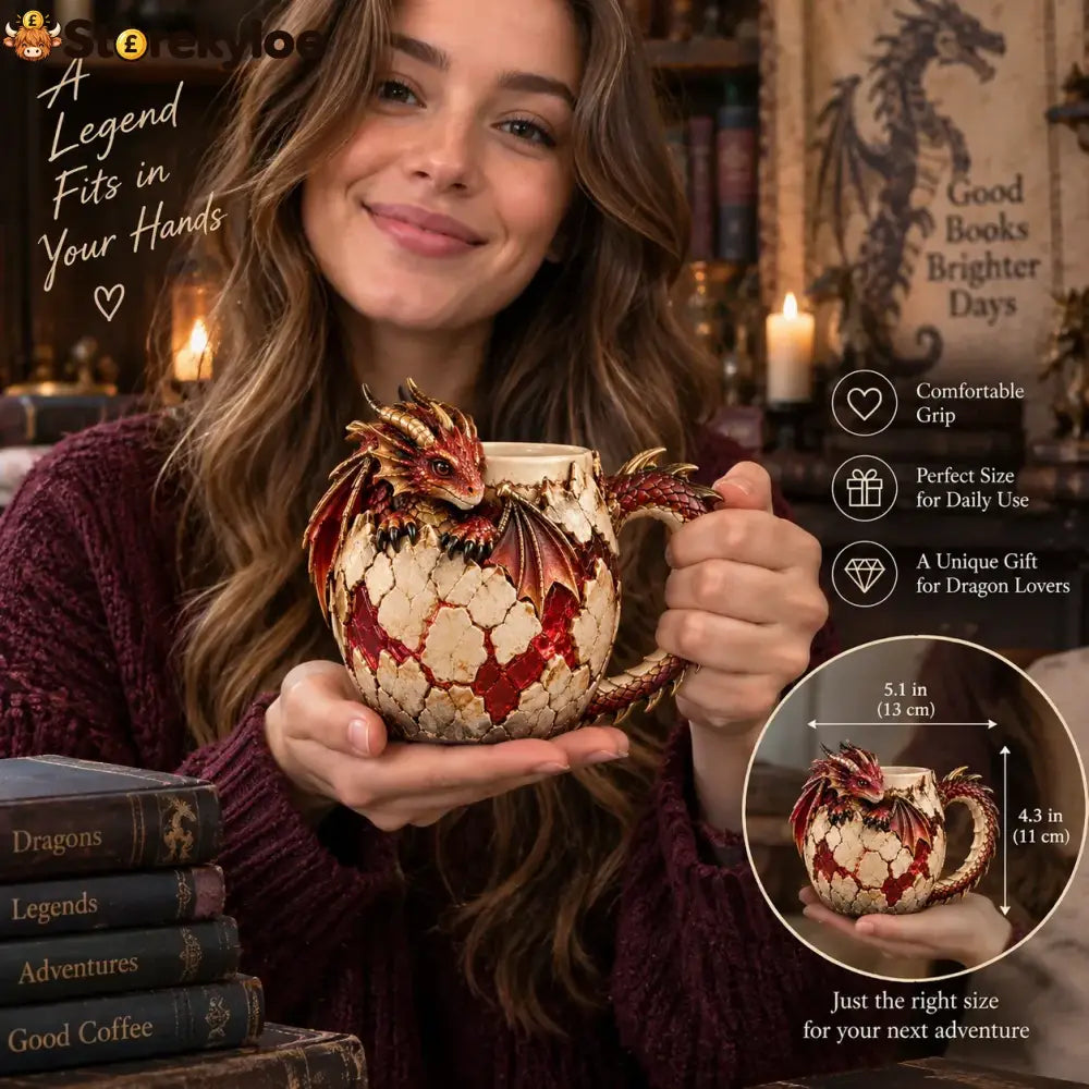 ⏳ Last Day 49% OFF – 🐉 Dragonbound Realms™ Sculpted Dragon Mug Collection | 6 Fantasy Realm Designs with Raised 3D