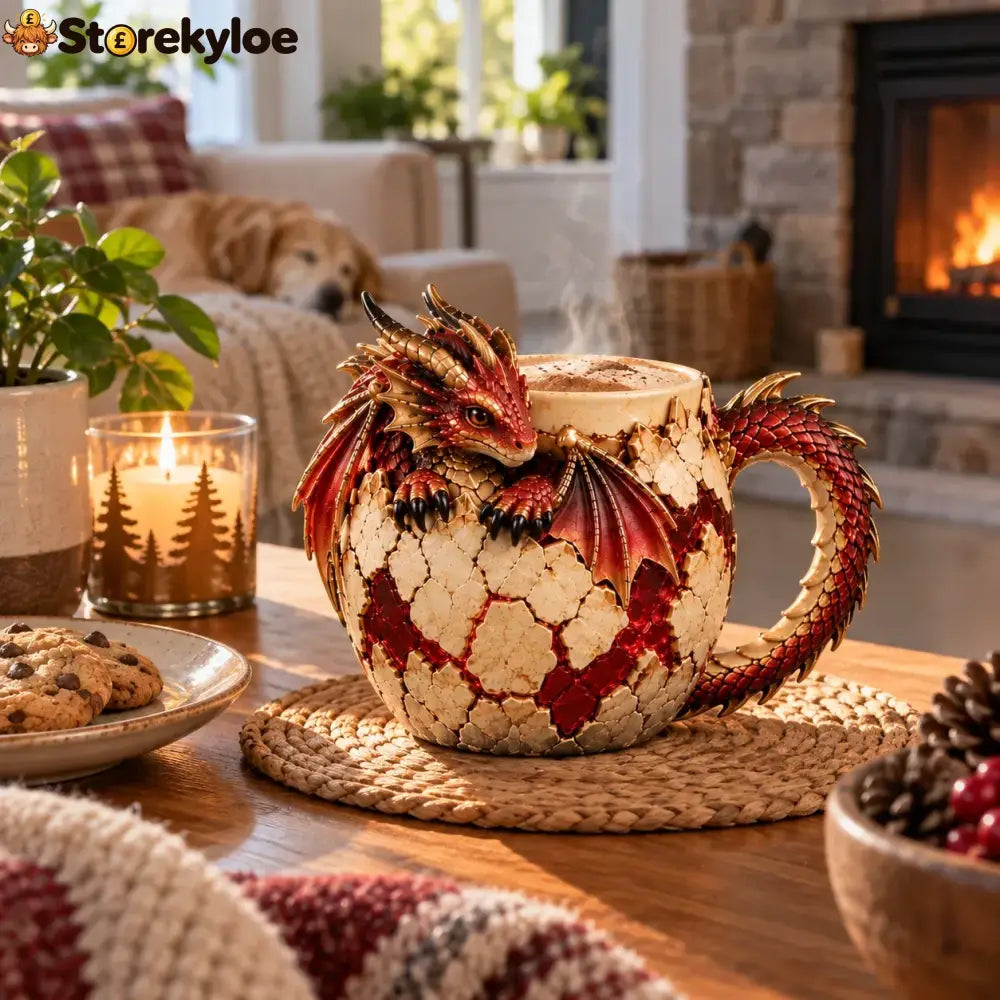 ⏳ Last Day 49% OFF – 🐉 Dragonbound Realms™ Sculpted Dragon Mug Collection | 6 Fantasy Realm Designs with Raised 3D