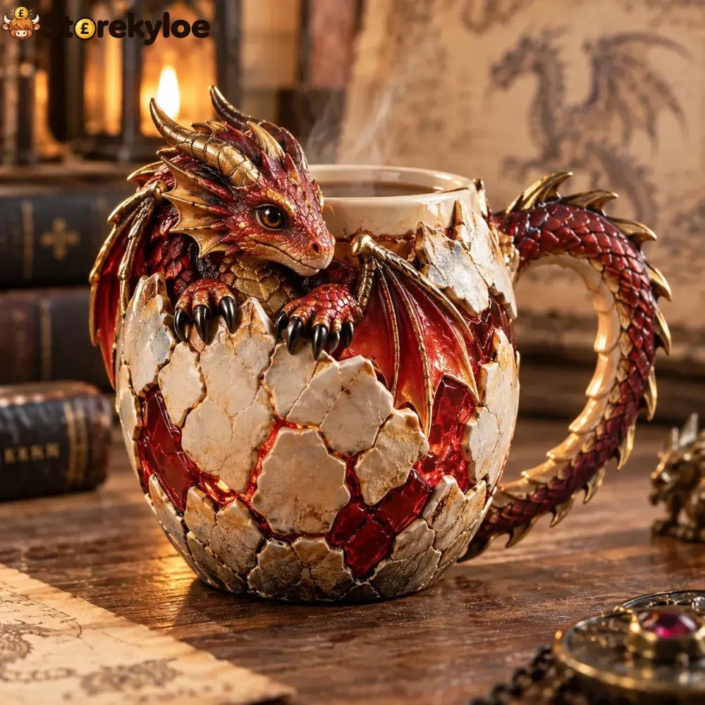 ⏳ Last Day 49% OFF – 🐉 Dragonbound Realms™ Sculpted Dragon Mug Collection | 6 Fantasy Realm Designs with Raised 3D